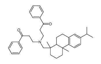 (1R-(1alpha,4abeta,10aalpha))-3,3'-(((1,2,3,4,9,10,10a-Octahydro-1,4a-dimethyl-7-(1-methylethyl)-1-phenanthryl)methyl)imino)bispropiophenone Structure