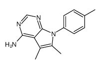 5,6-二甲基-7-(4-甲基苯基)-7H-吡咯并[2,3-d]嘧啶-4-胺结构式
