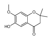2,2-Dimethyl-6-hydroxy-7-methoxy-4-chromanone结构式