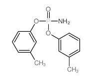 1-[amino-(3-methylphenoxy)phosphoryl]oxy-3-methyl-benzene结构式