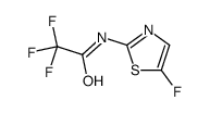 2,2,2-trifluoro-N-(5-fluoro-1,3-thiazol-2-yl)acetamide结构式