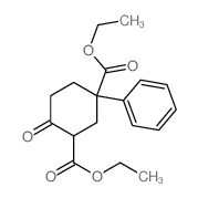 diethyl 4-oxo-1-phenyl-cyclohexane-1,3-dicarboxylate structure