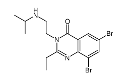 6,8-dibromo-2-ethyl-3-[2-(propan-2-ylamino)ethyl]quinazolin-4-one结构式