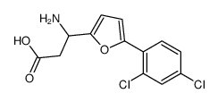 3-氨基-3-[5-(2,4-二氯苯基)-2-呋喃]-丙酸结构式