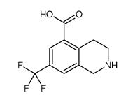 7-(三氟甲基)-1,2,3,4-四氢异喹啉-5-羧酸结构式