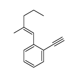 1-ethynyl-2-(2-methylpent-1-enyl)benzene结构式