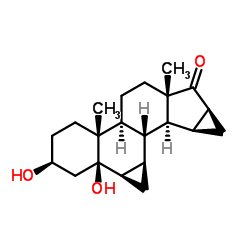 6β,7β,15β,16β-二亚甲基-3β,5β-二羟基雄烷-17-酮结构式