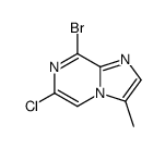 8-溴-6-氯-3-甲基咪唑并[1,2-a]吡嗪结构式