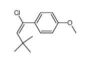 (E)-1-Chlor-1-(4-methoxyphenyl)-3,3-dimethyl-1-buten Structure