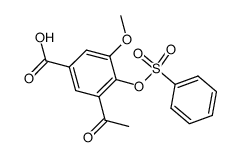 3-acetyl-4-benzenesulfonyloxy-5-methoxy-benzoic acid结构式