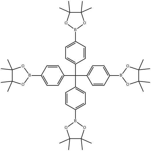 四(4-频哪酯基苯基)甲烷结构式