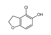 4-Chloro-2,3-dihydro-1-benzofuran-5-ol结构式