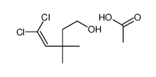 acetic acid,5,5-dichloro-3,3-dimethylpent-4-en-1-ol结构式