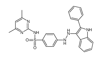 N-(4,6-dimethylpyrimidin-2-yl)-4-[2-(2-phenyl-1H-indol-3-yl)hydrazinyl]benzenesulfonamide Structure