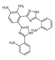 3,4-bis[3-(2-aminophenyl)-1H-1,2,4-triazol-5-yl]benzene-1,2-diamine Structure