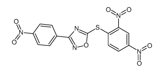5-(2,4-dinitrophenyl)sulfanyl-3-(4-nitrophenyl)-1,2,4-oxadiazole结构式