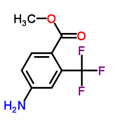 4-氨基-2-三氟甲基苯甲酸甲酯结构式