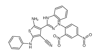2-amino-4-cyano-5-phenylamino<2,4-dinitrophenylhydrazone(phenylamino)methyl>thiophene Structure