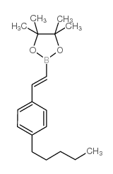 反式-2-(4-戊基苯基)乙烯基硼酸频哪醇酯结构式