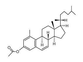 3-acetoxy-1-methyl-19-nor-cholesta-1,3,5(10),6-tetraene结构式