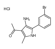 [4-acetyl-2-(3-bromophenyl)-5-methyl-1H-pyrrol-3-yl]azanium,chloride Structure