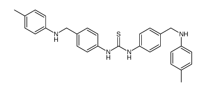 1,3-bis[4-[(4-methylanilino)methyl]phenyl]thiourea结构式