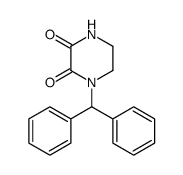 1-benzhydrylpiperazine-2,3-dione Structure