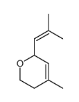 4-methyl-6-(2-methylprop-1-enyl)-3,6-dihydro-2H-pyran结构式