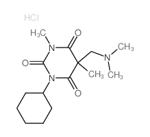 1-cyclohexyl-5-(dimethylaminomethyl)-3,5-dimethyl-1,3-diazinane-2,4,6-trione结构式