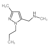 N-甲基-n-[(3-甲基-1-丙基-1H-吡唑-5-基)甲基]胺结构式