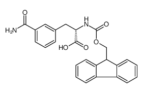 (S)-2-((((9H-芴-9-基)甲氧基)羰基)氨基)-3-(3-氨基甲酰基苯基)丙酸结构式