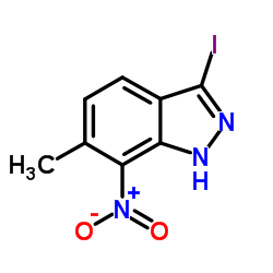 3-Iodo-6-methyl-7-nitro-1H-indazole structure