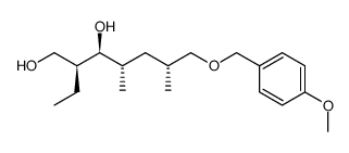 (2S,3S,4S,6R)-7-(4-methoxybenzyloxy)-4,6-dimethyl-2-ethylheptane-1,3-diol Structure