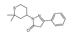 2-(2,2-dimethylthian-4-yl)-5-phenyl-4H-pyrazol-3-one Structure