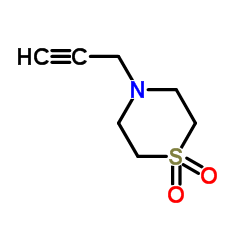 4-丙-2-炔基-硫代吗啉 1,1-二氧化物结构式