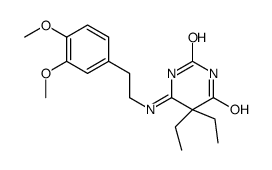 6-[2-(3,4-dimethoxyphenyl)ethylamino]-5,5-diethylpyrimidine-2,4-dione结构式