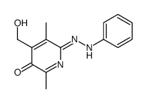 4-(hydroxymethyl)-2,5-dimethyl-6-(phenylhydrazinylidene)pyridin-3-one结构式