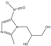 1-(2,3-二羟丙基)-2-甲基-5-硝基咪唑结构式