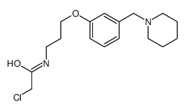 2-chloro-N-[3-[3-(piperidin-1-ylmethyl)phenoxy]propyl]acetamide结构式