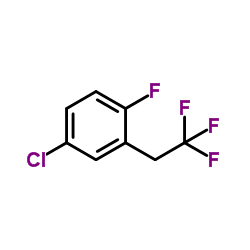 4-Chloro-1-fluoro-2-(2,2,2-trifluoroethyl)benzene结构式