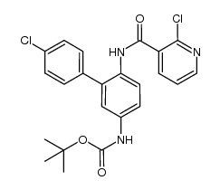 tert-butyl {4'-chloro-6-[(2-chloropyridine-3-carbonyl)amino]biphen-3-yl}carbamate结构式