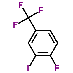 1-氟-2-碘-4-(三氟甲基)苯结构式