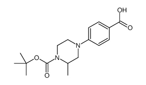 4-(4-羧基苯基)-2-甲基-1-哌嗪羧酸 1-(1,1-二甲基乙基)酯结构式