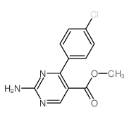 2-氨基-4-(4-氯苯基)-5-嘧啶羧酸甲酯结构式
