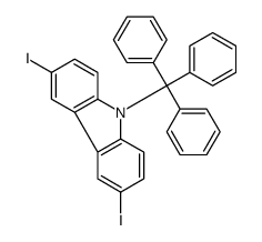 3,6-diiodo-9-tritylcarbazole Structure