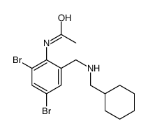 N-[2,4-dibromo-6-[(cyclohexylmethylamino)methyl]phenyl]acetamide结构式