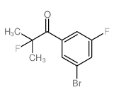 1-(3-溴-5-氟苯基)-2-氟-2-甲基-1-丙酮结构式
