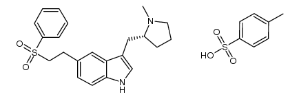 3-[[(R)-1-methyl-2-pyrrolidinyl]methyl]-5-[2-(phenyl-sulfonyl)ethyl]indole para-toluenesulfonate结构式