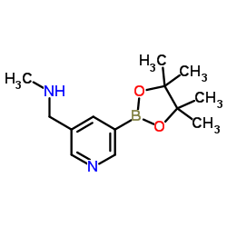tert-butylmethyl((5-(4,4,5,5-tetramethyl-1,3,2-dioxaborolan-2-yl)pyridin-3-yl)methyl)carbamate Structure