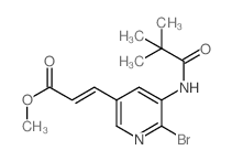 3-(6-溴-5-新戊酰胺基吡啶-3-基)丙烯酸甲酯结构式